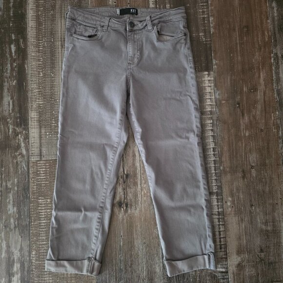 Kut from the Kloth Light Gray Cropped Jeans - Picture 1 of 8
